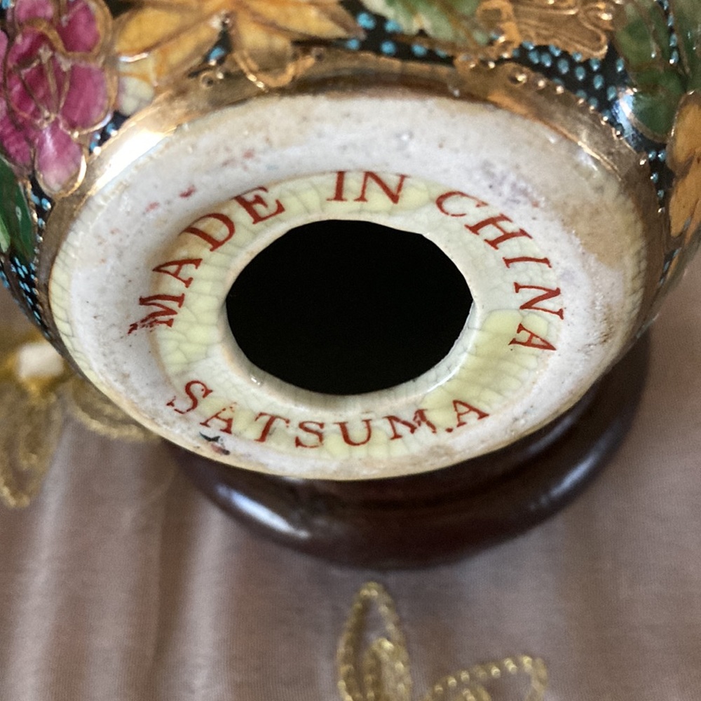 Set of 2 vintage oriental hand painted satsuma egg - Picture 10 of 12